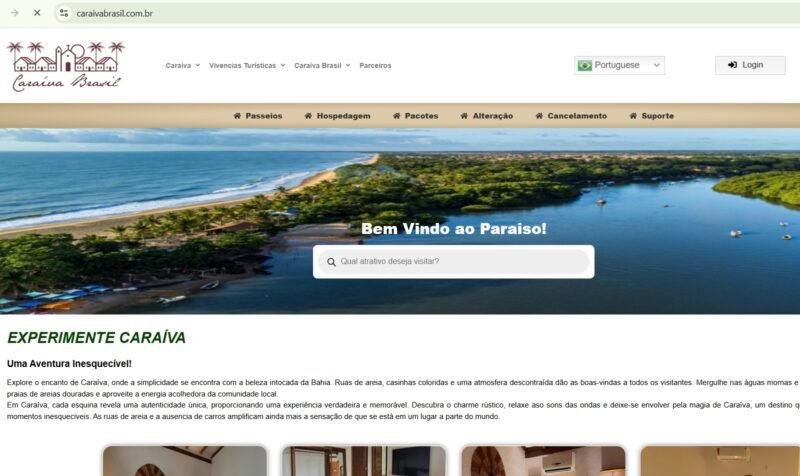 Caraíva Brasil lança plataforma de reservas online para experiências no destino baiano